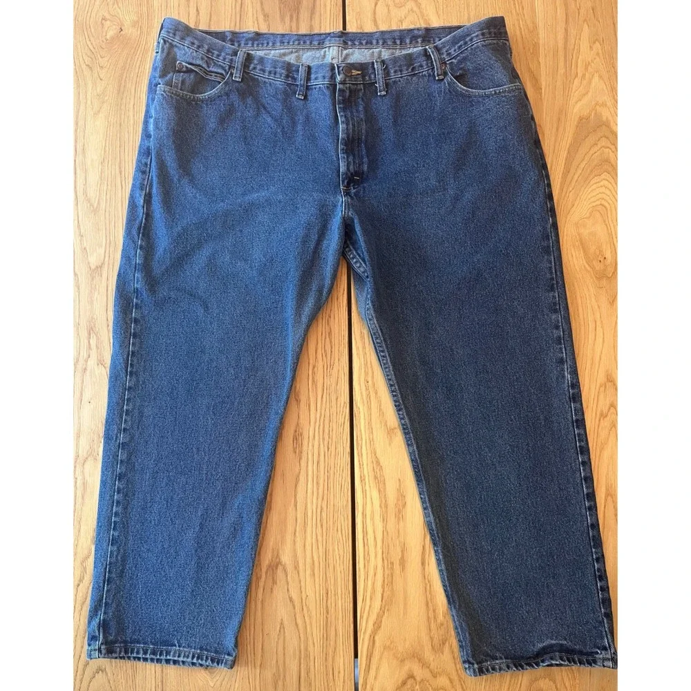 Wrangler Relaxed Fit Jeans Mens 50x30 Blue Denim Classic Workwear Cowboy